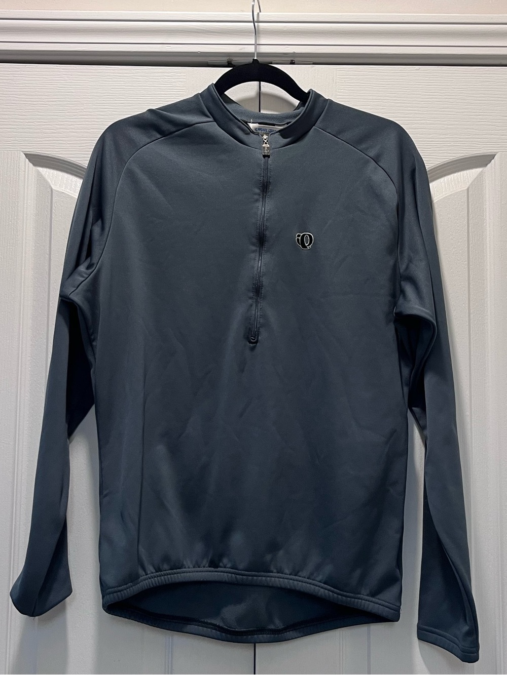 Pearl Izumi Dark Gray Long Sleeve Cycling Jersey with Half Zip Size LARGE